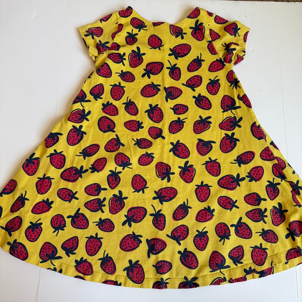 Hanna Andersson Yellow Strawberry Play All Day Dress 6-7 120cm - Picture 7 of 7